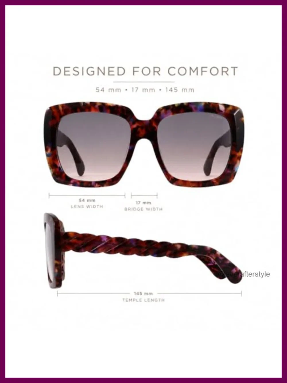 Oversized Square Sunglasses for Women Retro Vintage UV400